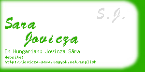 sara jovicza business card