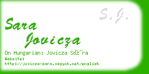 sara jovicza business card